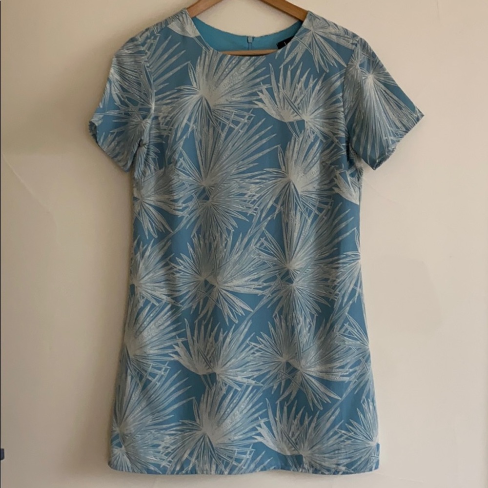 Lulu Palm Leaf Shift Dress sz Xs